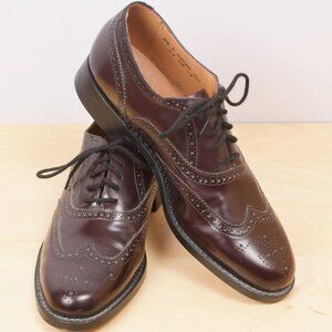 VTG NWOB Dack's Wingtip Oxford Brogue Men's Shoe 8.5 D Oxblood 🇨🇦 Calfskin